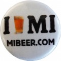 I Beer MI pin, 1.25