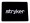 Fabric mousepad, black with white Stryker logo centered on fabric surface. Dye sublimated rubber backed fabric mousepad. Dimensions: 6"L x 8"W x 1/8"H.